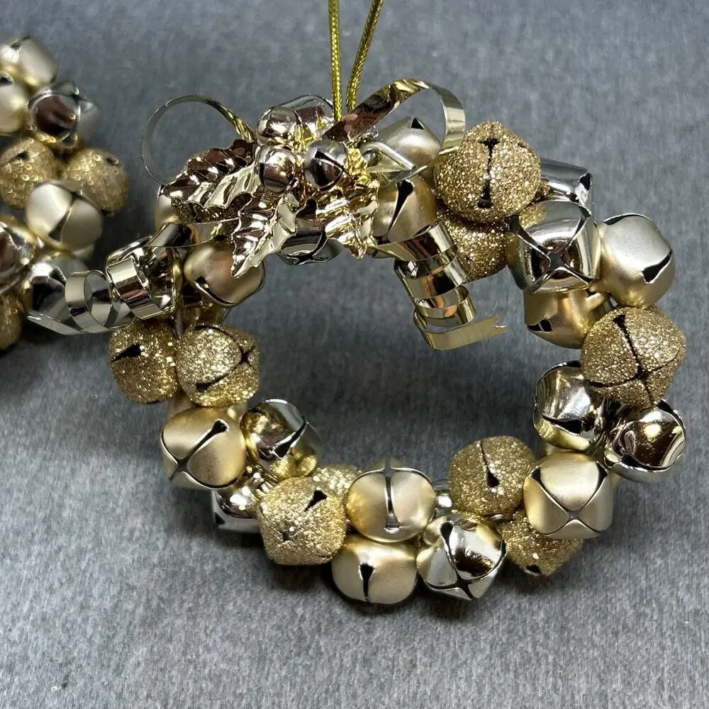 TWO Jingle Bell Wreath 4